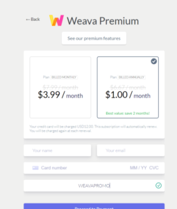 Weava Special Promotion